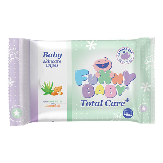 Funny Baby - 72 lapos baba törlőkendő mandulaolajjal és aloe vera kivonattal