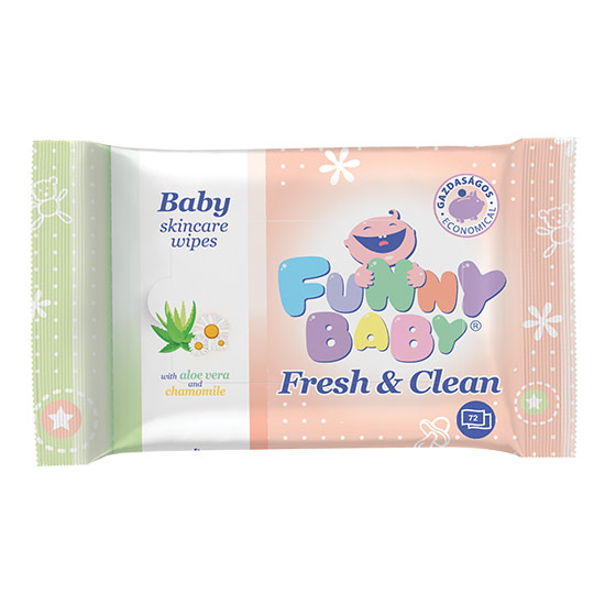 Funny Baby - Funny baby Fresh&Clean 72 lapos baba törlőkendő